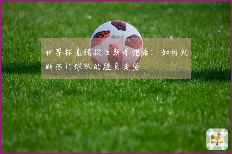 世界杯竞猜投注新手指南：如何判断热门球队的胜负走势